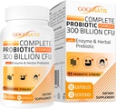 Probiotika pro ženy a muže, 300 miliard CFU 11 drážek + organické byliny a trávicí enzymy, Probiotika pro stravitelné zdraví, plyn a floating, imunitní, Gut zdraví pro ženy a muže, Stabilní police, 60 Caps