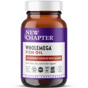 Nová kapitola Wholemega Rybí olej dodatek - 2000mg na servírování, Klinicky osvědčený Aljašský losos olej s Omega-3 + vitamin D3 + Astaxanthin, 120 Softgels