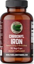Čisté Lab Vitamíny Carbonyl Iron - 90 Vegan Caps Unique Formulation of Metalic Iron with VIT C, Superior Biologická dostupnost - Non- Constipating, Podporuje Red Blood Cell Formation Made in Canada