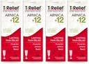 T- Relief Arnica + 12 Cream Natural Relieving Agents for Back Pain Joint Somental Aches & Stiffness, Whole Body Fast Relief for Women & Men - 4 oz (4 oz)