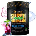 ALPHA LION Superhuman Pump Pre Workout Powder, Nootropic Caffeine & Stim Free Precvičení Dodatek, Oxidový booster, Muscle Gainer, Energy & Focus (42 Služeb, Blueberry Steel Flavor)