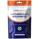 Vitamatic Lactobacillus Bulgaricus Probiotický prášek - stravitelná podpora zdraví - 100 gramů (3.5 OZ) - 100 porcí
