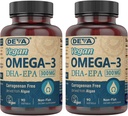 DEVA Vegan DHA-EPA Nutritional Supplement, Non- Fish Derived from Algae, 300 mg Potency, 90 Vegetarian Softgels - Balení po 2