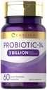 Carlyle Probiotic pro ženy & Muži 124; 3 Miliardy CFU 124; 60 Kapsle 124; 14 Zářezy 124; Non- GMO & Gluten zdarma