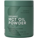 Sports Research Organic MCT Oil Powder - Keto & Vegan MCTs C8, C10 z kokosů - mastné kyseliny Brain & Body Fuel, non-GMO & gluten Free - Neochucené, perfektní v kávě, čaj & protein shakes - 10.6 oz