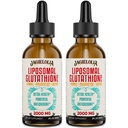Lipozomální Glutathione Liquid 2000MG - Antioxidant Detox dodatek pro ženy a muže, stárnutí obrany, funkce jater a energie, s Hyaluronic acid + Aloe Vera + Vitamin C, přírodní & Vegan, 4 FL.OZ