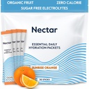 Nektar Hydratační balíčky - Electrolytes Powder Packets - No Sugar or Calories - Organic Fruit Liquid Daily IV Electrolytes Powder for Dehydratation Relief and Rapid Rehydratation (Orange 30 Pack)