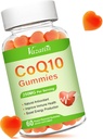Vysoká absorpce CoQ10 Gummies 250 mg, Plus Omega-3, hořčík, vitamín B12 pro buněčnou energii, mozek a antioxidant, 5X lepší absorpční koenzym Q10 dodatek - 60 Cts