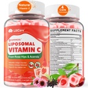 Přírodní liposomální vitamin C 1000mg Gummie pro dospělé a děti 9 +, Žvýkací vitamin C w / 11mg zinek, D3, Elderberry, Echinacea,, Bioflavonoid, Imunitní podpora, Celé jídlo VIT C z ovoce, cukr zdarma