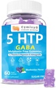 5-HTP GABA Gummies Blend 1700mg, Sugar- Free Calm Gummies with L Theanine, Magnesium, Ashwagandha, Omega-3-6-9, Vitamin D3, B6 for Natural Zzzs, Mood, Brain- Calm, Blueberry Flavor 60Count