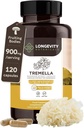 Organic Tremella Houba Kapsle dodatek (120) Duplicate 124; Ovocný subjekt 10: 1 Vysoká síla Sněhová houba Extract Duplica124; 10% Beta-D Glucans Duplica124; 9,000mg Surový Ekvivalentní Per Serving Duplica124; Hydrace kůže & Podpora mozku