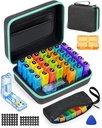 Měsíční Pill Organizátor 2 krát denně, s týdenní Pill Bag, přenosné tvrdé Shell, Pill Cutter, Plastové otevírací Pick, Měsíční & Týdenní nálepky, Pohodlné řízení a sledování léčby