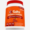C-Soli vitamin C prášek dodatek - 100% čisté vysoké dávky Buffered vitamin C prášek pro imunitní podporu - Organic, Sugar- Free, Vegan, Non- GMO, Stomach- Friendly, Blood Orange 8oz