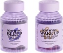 Lemme Sleep and Wake Up Bundle - Spánek Gummies pro lepší noční odpočinek & Wake Up Caffeine Gummies for Energy - Gluten- Free, Non- GMO, 60 Počet každý