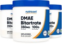 Nutricost Pure DMAE- Bitartate Powder 100G (3 láhve)