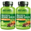NATURELO Prostate & Urinary Health, Komplexní vzorec s pilou Palmetto, Pygeum, Tumeric, rostlinné steroly, brokolice a lykopenu, 60 Vegetariánských kapslí (Balení po 2)