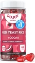 Sugar- Free Red Yeast Rice s CoQ10 Gummies - Cholesterol Doplňky s Red Rice Yeast 1000 mg. - Cholesterol Gummies Complex - Vegan, Non- GMO, gluten- Free & Citrin- Free Dodatek