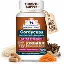 Cancer Sciences Cordyceps Houbový doplněk Kapsle - 1,500mg Organic Houbový komplex pro Wellness, High Potency 40% Beta- Glucans, Imunitation Supplement for Energy & Stamina Booster, 120 Count