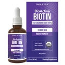 Triquetra Health Biotin Podpora vlasů pro ženy - Organic 10000mcg USP Grade - Premium Liquid Supplement for High Absorption - Podporuje zdravé vlasy, kůže a nehty - Berry Flavor - 180 Servings - 2 oz