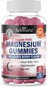 BioSchwartz Cukr bez hořčíku gumy (30 Služeb) Berry ochucený hořčík Citrát dodatek podporuje zdravé nervy svalů energie klid mood a spánek (Vegan Safe, non GMO, 60 Gummies)