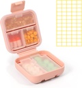 Dynippy Daily Pill Organizátor 5 Kompartments Přenosný moisture Proof malý Pouzdro pro Kapesní peněženka cestovní Pill Box Přenosný lék Vitamin Rybí Oil Holder Kontejner (růžový)