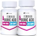 Zdravotní péče Feminiva Suppositors Boric Acid Suppositors CLAS124; 2- Pack CLAS124; 30 Vaginální Suppositors Each CLAS124; 600mg CLAS124; 100% čisté CLAS124; Made in The USA
