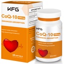 KFG CoQ10 400mg Softgels, Coenzym Q10 doplňky Podpora srdce zdraví, kardiovaskulární zdraví, imunitní systém a buněčná výroba energie, gluten zdarma