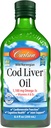Carlson - Cod Jaterní olej 1100 mg Omega-3s Plus vitaminy A & D3 - Wild Catched EPA DHA Omega 3 dodatek - Norská Arktida, Udržitelně sourced Nordic Fish Oil Liquid, bez příchutí, 250 ml (8.4 Fl Oz)