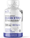 Příroda 's Fusies Nutri Liposomal Quercetin Phytosome with Piperine - Patented 20x Biologicky dostupné než Quercetin doplňky - Podporuje imunitní / kardiovaskulární zdraví - 60 Quercetin 500mg Kapsle