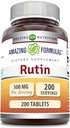Amazing approvas Rutin 500mg 200 Tablety Dodatek 124; Non- GMO Creditor 124; Gluten zdarma 124; Made in USA
