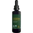 Globální léčení USDA Organic Elderberry & Echinacea Liquid dodatek tinktura 124; Antioxidační imunitní podpora proti škodlivým organismům pro dospělé a děti, Vegan, Non- GMO, 1- Month Supply (2 Oz)