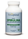 BioOptimal Organic Spirulina Tablets - Organic, Non- GMO, No Additives or Fillers - 500mg Premium Quality Stravovací dodatek s vitamíny, minerály, a antioxidanty (240 Tablety)