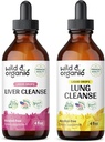 Wild & Organic Játra Cleanse tinktura 4 fl oz & Lung Cleanse tinktura 4 fl oz