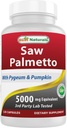 Nejlepší Naturals Saw Palmetto 10: 1 Extract Prostate doplňky pro muže - 120 Kapsle - Made with Pygeum Bark 4: 1 Extract & Pumpkin Seed Powder
