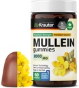 BIO KRAUTER Mullein Gummies for Lungs 2000 mg - 60 Chews - Lung Detox dodatek - Mullein Leaf Gummies - Vegan, Gelatine-free