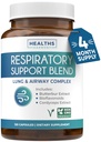 Respirační Lung doplněk zdraví - Intenzivní Lung Support dodatek pomáhá podpora Clear Airways Mucus odstranění a sezónní nebo rok kolo Detox - Vegan Herbal Non- GMO Formule (4 měsíce dodávky)