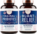 WINDSOR BOTANICALS Bloat Relief Probiotic s enzymy a vaginální probiotika - Digestivní a vaginální zdravotní pás