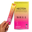 NEOTEIN: Electrolyte Powder Packets, Protein Powder with 10g Protein & Collagen IR 124; Hydration Packets - Zero Sugar, NO Fillers, NO Carbs IR 124; Strawberry Lemonade IR 124; 40 Calories IR 124; Keto & Paleo IR 124; Pack of 15