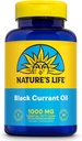 NATURE 'S LIFE Black Currant Seed Oil 1000mg - Black Currant Oil, Natural Source of Omega 6 Gamma Linolenic Acid (GLA) and Omega 3 Alfa- Linolenová Acid (ALA), 60- Day Garance, 60 Servings, 60 Softgels