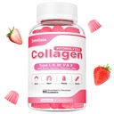 Kolagen Gummies pro ženy Muži, Hydrolyzované Kolagen Peptid Typ I, II, III, V, X s biotin, Vitamin C A B D E pro kůže vlasy nehty J0ints, Imunity Energy Digestion, Cukr zdarma, 60 Počet