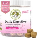 Wholistic Pet Organics: Probiotické Chews for Dogs Digestive Health - 60 Count - Dog Probiotics and Digestive Enzymes - Podpora Gut Health Immunní dodatek Prevents Dog Digestive Problémy
