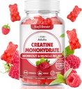 softbear creatine Monohydrát žvýkačky pro muže ženy, Vegan Creatin dodatek 5000mg Creatine HCL Pre Workout gumy pro sílu svalů builder Raspberry Flavor 60 Počet