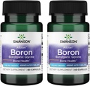 Swanson Boron z Albionu - Boroganský Glycin dodatek Podpora Společné zdraví a zdraví kostí - Vysoká absorpční vzorec Může podporovat celkovou rovnováhu - (60 kapslí, 6mg každý) (2 balení)