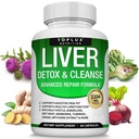 Jaterní čištění Detox a opravy Vzorec Játra Detox Dodatek - Mléko Thistle s Pampeliška, Artichod, Turmeric, Řepa Kořen, Kurmeric & Více pro přírodní rychlé Bylinné čištění Non- gmo Vegan 60 Kapsle
