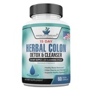 Americké standardní doplňky Colon Cleanse - 60 Veggie Kapsle, 30 Servings - Bylinné směsi s Psylium Husk, Senna Leaves, Aloe Vera, Ginger, Cascara Sagrada & Více