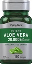 Piping Rock Aloe Vera Kapsle 20000mg CLAS124; 150 Softgels CLAS124; Koncentrovaný extrakt dodatek CLAS124; Non- GMO, gluten zdarma