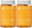 TUMERI Žvýkačky a zázvorové gumy - Kurkumin společný doplněk podpory - 60 Count Natural Tropical Fruit Ochucené Veganské gumy - Balení po 2
