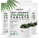 Organické Chlorella tablety 400 Počet 124; High potency Superfood 124; Chlorofyl pilulky ze 100% čisté zelené řasy 124; Zlomená buněčná stěna pro maximální absorpci 124; Vegan, Kosher, Non- GMO 124; 4 Tabs za den (3- Pack)
