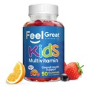 Cítit velké děti multivitaminové gumy 124; Citrus & Jahodové ochucené vitamíny pro děti 124; Multivitaminové gumy s vitaminem D pro kosti, svalovou a imunitní podporu 124; Žvýkací vitamíny 124; 45- denní zásobování