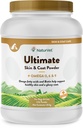 NaturVet Ultimate kůže & coat Powder Pet dodatek pro psy & kočky - Zahrnuje Omegas 3, 6, 9, Biotin, Vitamíny - Pro zdravé psí kabáty, Kočka kůže - Chutné jídlo Topper pro domácí zvířata - 4 libry.
